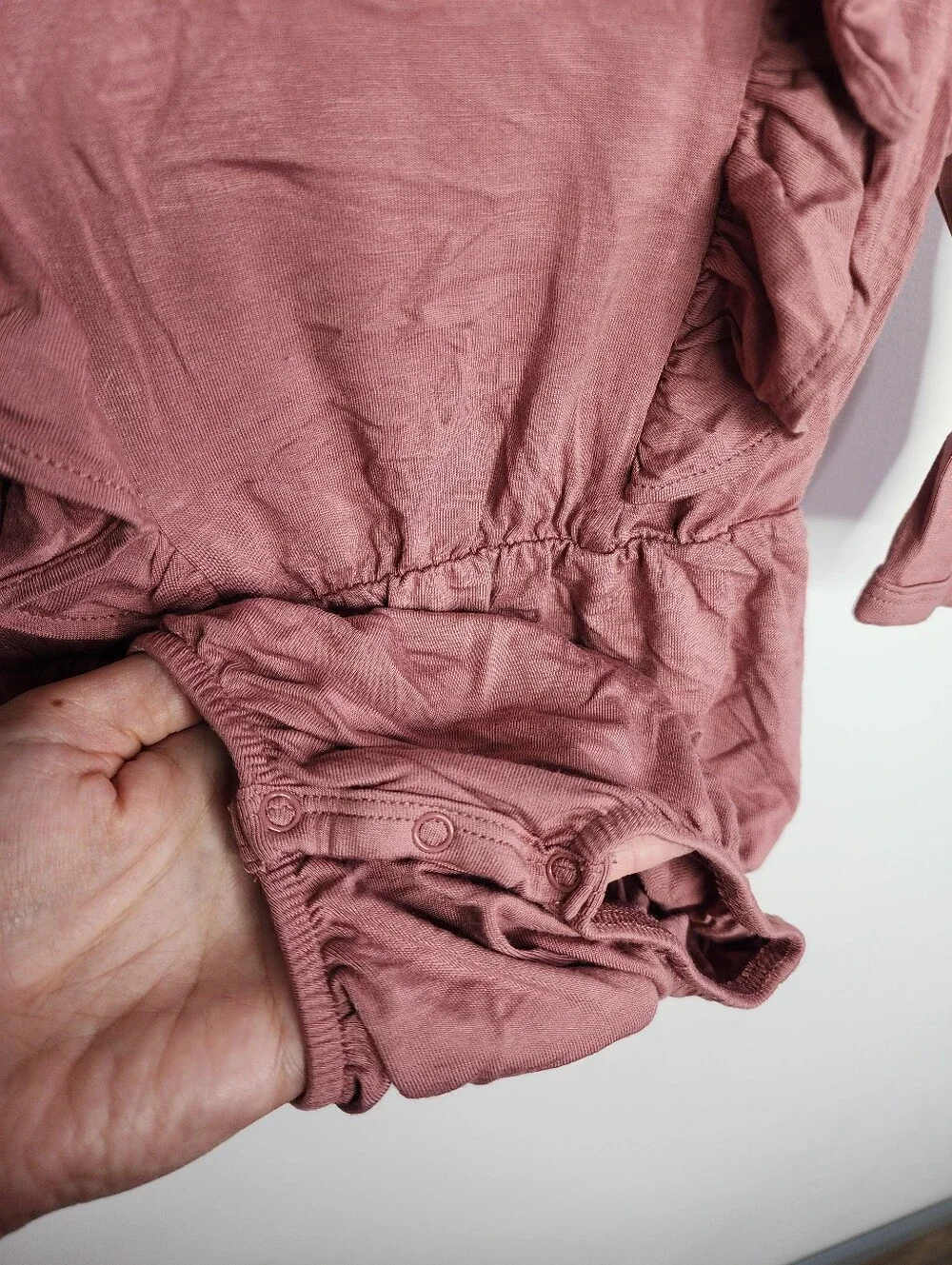 *TWO* Kyte BABY Dusty Rose and Midnight Poppy Ruffle Long Sleeve Romper